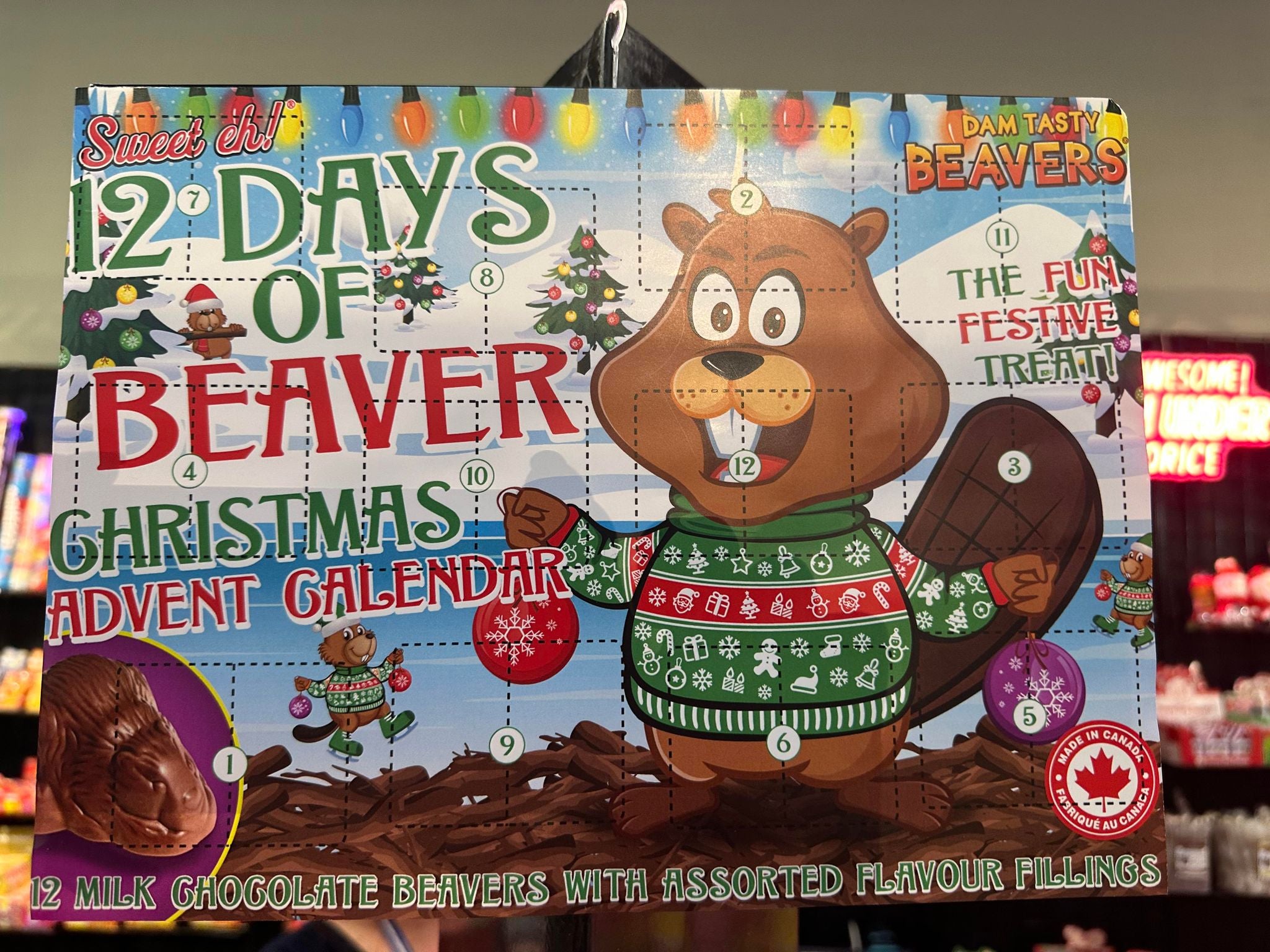 12 days of Beaver Ugly Sweater Advent Calendar