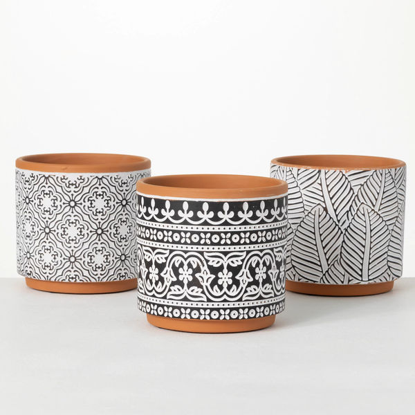 Sullivans Ceramic Planters Set of 3