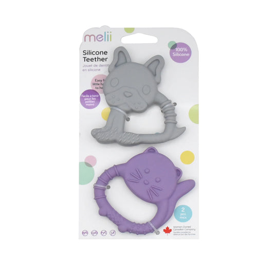 Silicone Teethers - Cat & Bulldog